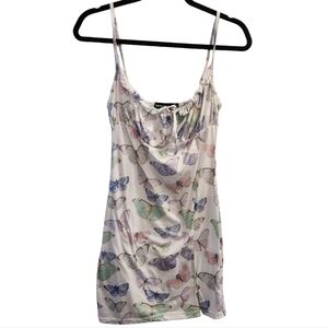 PrettyLittleThing butterfly mini dress size 4 women's